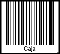 Caja als Barcode und QR-Code