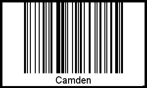 Barcode des Vornamen Camden