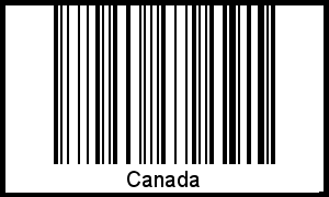 Barcode des Vornamen Canada