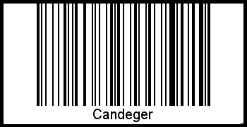 Interpretation von Candeger als Barcode