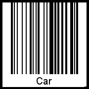 Interpretation von Car als Barcode