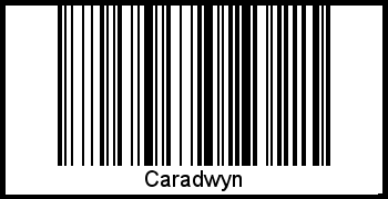 Der Voname Caradwyn als Barcode und QR-Code