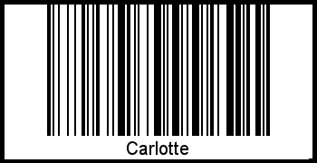 Barcode des Vornamen Carlotte