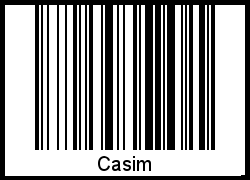 Der Voname Casim als Barcode und QR-Code