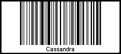 Barcode des Vornamen Cassandra