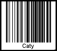 Der Voname Caty als Barcode und QR-Code