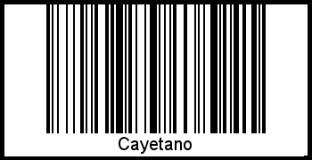 Barcode des Vornamen Cayetano