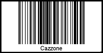 Interpretation von Cazzone als Barcode