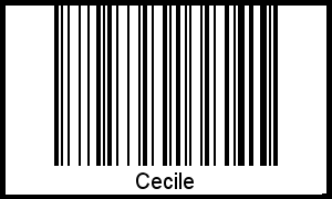 Cecile als Barcode und QR-Code