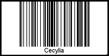 Der Voname Cecylia als Barcode und QR-Code