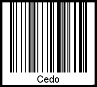 Cedo als Barcode und QR-Code