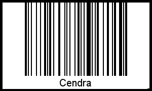 Der Voname Cendra als Barcode und QR-Code