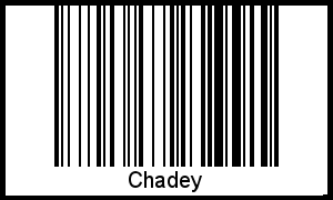 Chadey als Barcode und QR-Code