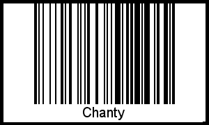 Der Voname Chanty als Barcode und QR-Code