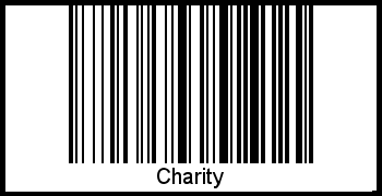 Barcode des Vornamen Charity