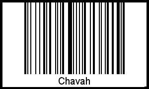 Chavah als Barcode und QR-Code
