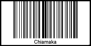 Der Voname Chiamaka als Barcode und QR-Code