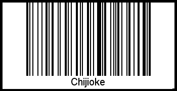Chijioke als Barcode und QR-Code