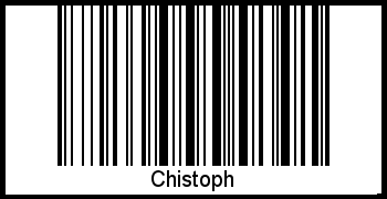 Der Voname Chistoph als Barcode und QR-Code