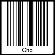 Der Voname Cho als Barcode und QR-Code