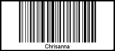 Barcode des Vornamen Chrisanna