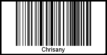 Der Voname Chrisany als Barcode und QR-Code