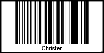 Christer als Barcode und QR-Code