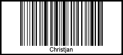 Interpretation von Christjan als Barcode