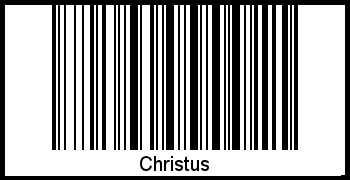 Barcode des Vornamen Christus