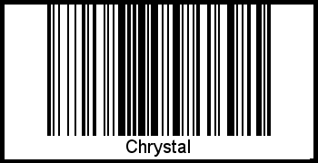 Der Voname Chrystal als Barcode und QR-Code