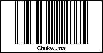 Barcode des Vornamen Chukwuma