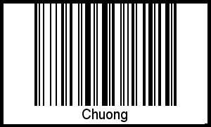 Der Voname Chuong als Barcode und QR-Code