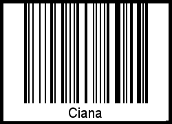 Barcode des Vornamen Ciana