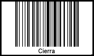 Der Voname Cierra als Barcode und QR-Code