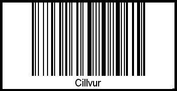 Barcode des Vornamen Cillvur