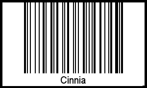 Barcode des Vornamen Cinnia