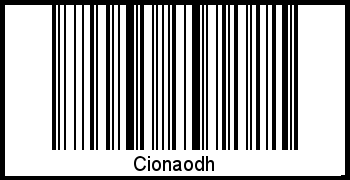 Barcode des Vornamen Cionaodh
