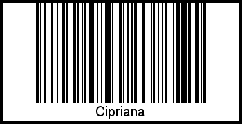 Interpretation von Cipriana als Barcode