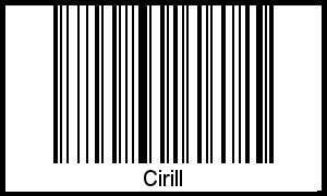 Barcode des Vornamen Cirill