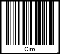 Der Voname Ciro als Barcode und QR-Code