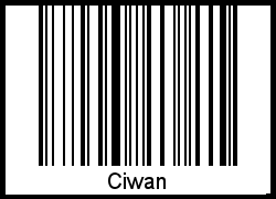 Der Voname Ciwan als Barcode und QR-Code