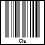 Der Voname Cla als Barcode und QR-Code