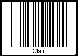 Barcode des Vornamen Clair