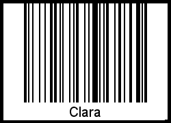 Interpretation von Clara als Barcode