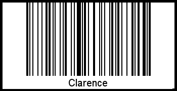Barcode des Vornamen Clarence