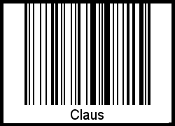 Der Voname Claus als Barcode und QR-Code