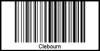 Der Voname Clebourn als Barcode und QR-Code