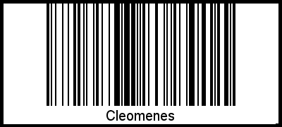 Der Voname Cleomenes als Barcode und QR-Code