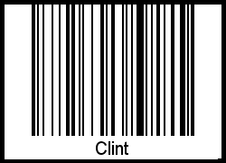 Interpretation von Clint als Barcode