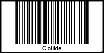 Der Voname Clotilde als Barcode und QR-Code